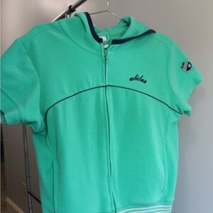 Adidas Teal Zip-Up Hoodie‎ Vintage